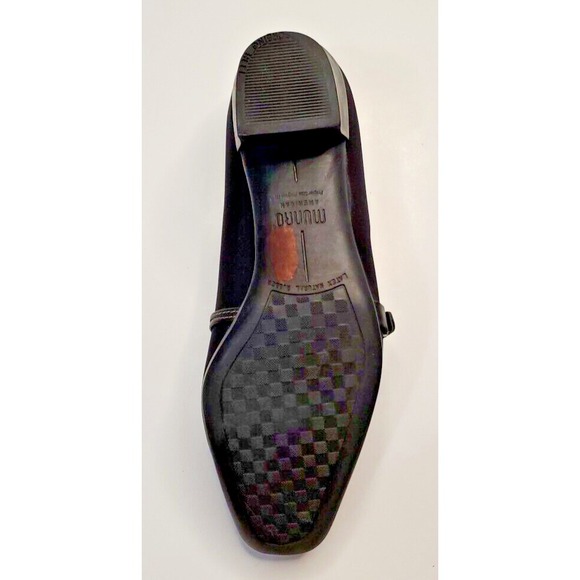 Munro American Women's Shoes Cindi Black Fabric Heels With Strap Sz 8.5M - Picture 9 of 16